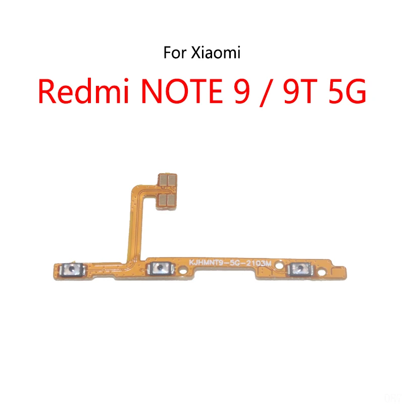 Power Button Switch Volume Mute Button On / Off Flex Cable For Xiaomi Redmi NOTE 9 5G / Redmi NOTE 9T