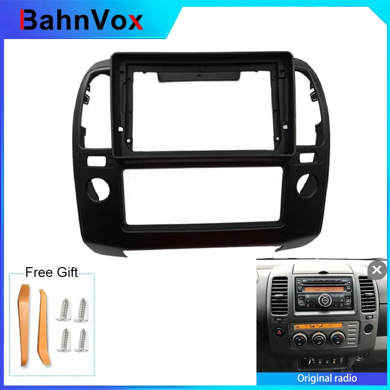 9 inch Android Car Radio frame for  NISSAN NAVARA 3 D40 2006 2012 2din Stereo GPS Fascia bezel Panel Adapter wire harness