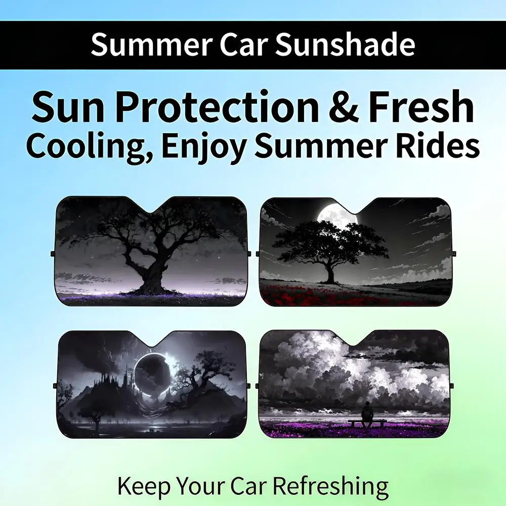 

DDark Aesthetics Sun Visor Retractable Car Windshield Sun Shade UV