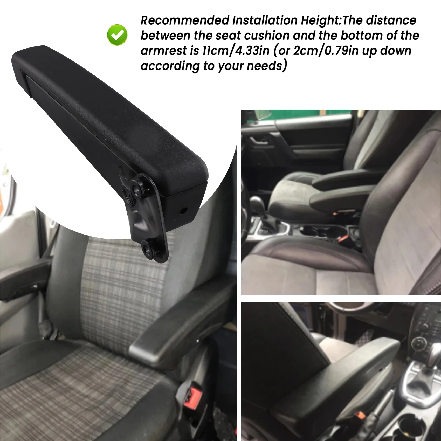 Car Seat Armrest Adjustable 0‑120° Range Right Hand Rest Universal For Iveco Motorhome