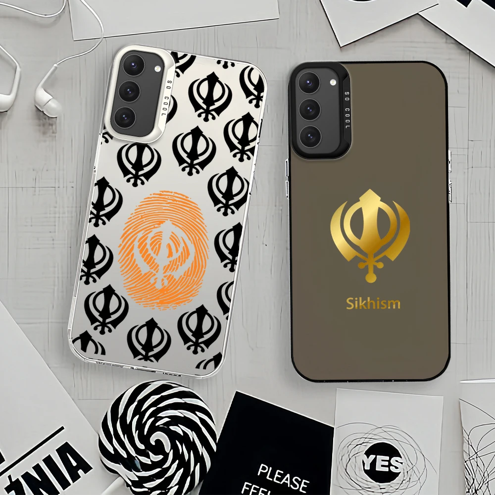 K-Khanda Sikh Symbol Sikhisms Funda-Phone Case for  For Samsung Galaxy S24 S23 S22 S21 S20 FE Ultra Plus 4G 5G  Fall Matte