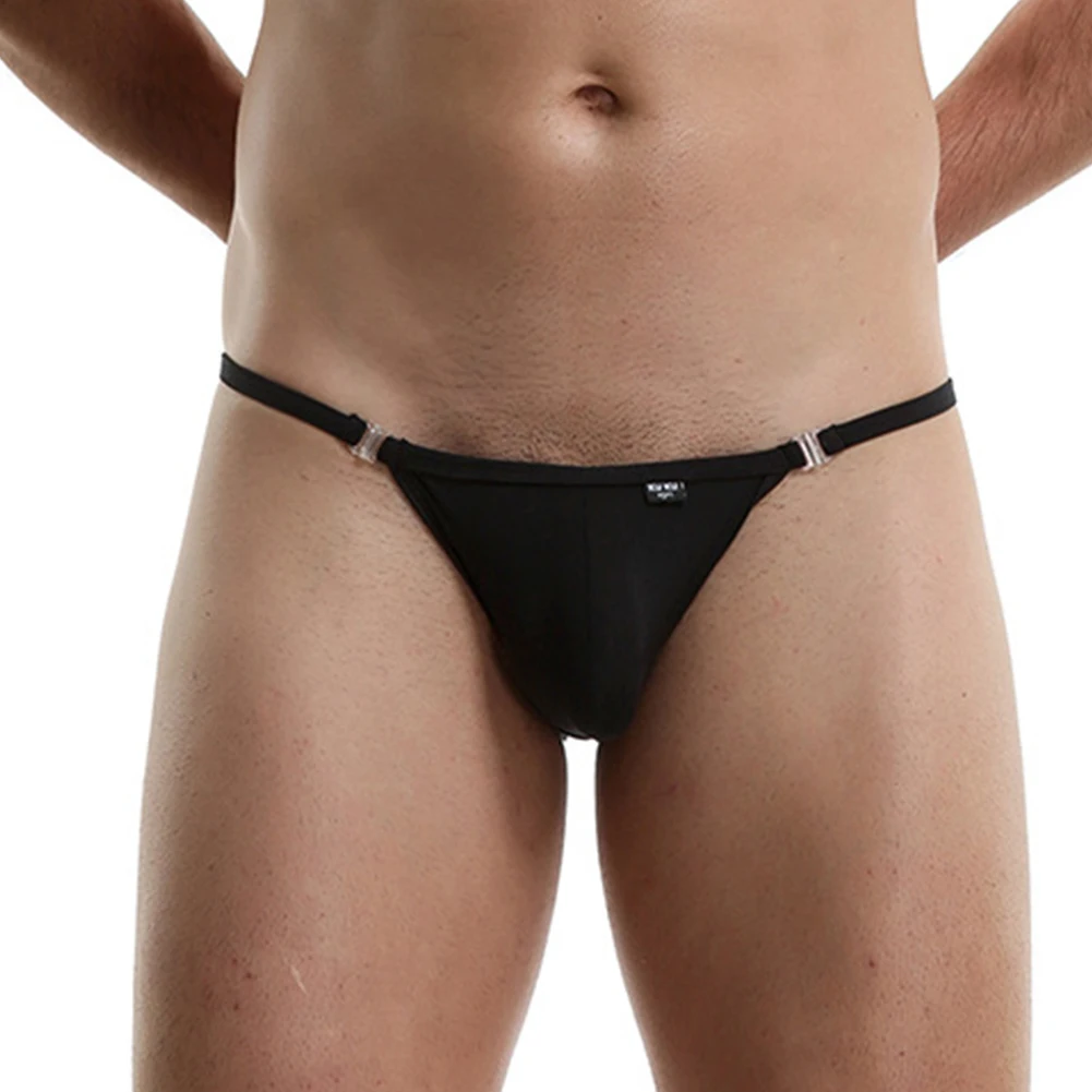 

Men's Panties Low Rise Jockstrap Pouch Underwear G-string Thongs Briefs Ice Silk Ultra-Thin Underpants Breathable Knickers