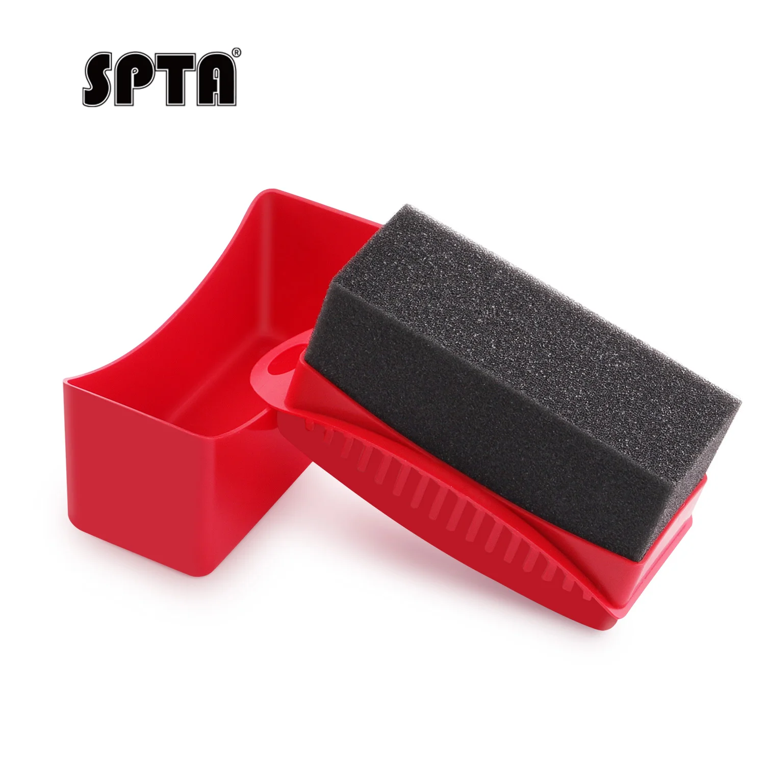 SPTA Dressing&Protectant Applicator Easy-to-Grip Soft Applicator Tire Gloss Dressing Pad Car Clean Foam Sponge