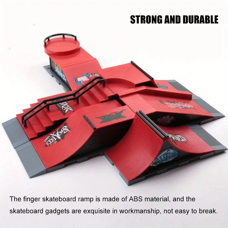 لوح تزلج صغير، لوح تزلج احترافي منحدر سكيت بارك للأطفال، لعبة سكوتر مسار مصنوعة من خليط معدني #4