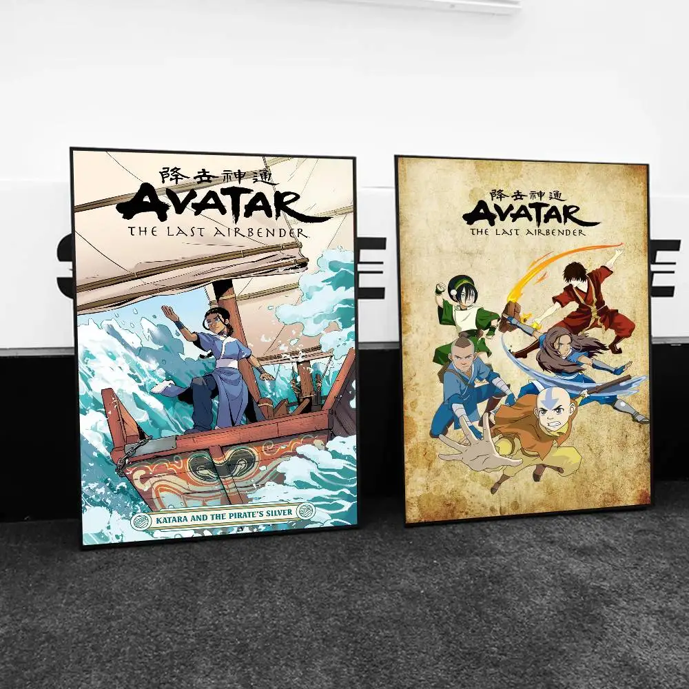 1 قطعة الصورة الرمزية آخر Airbender Aang أنيمي المشارك ذاتية اللصق الفن ورق مقاوم للماء ملصق مقهى بار غرفة جدار ديكور