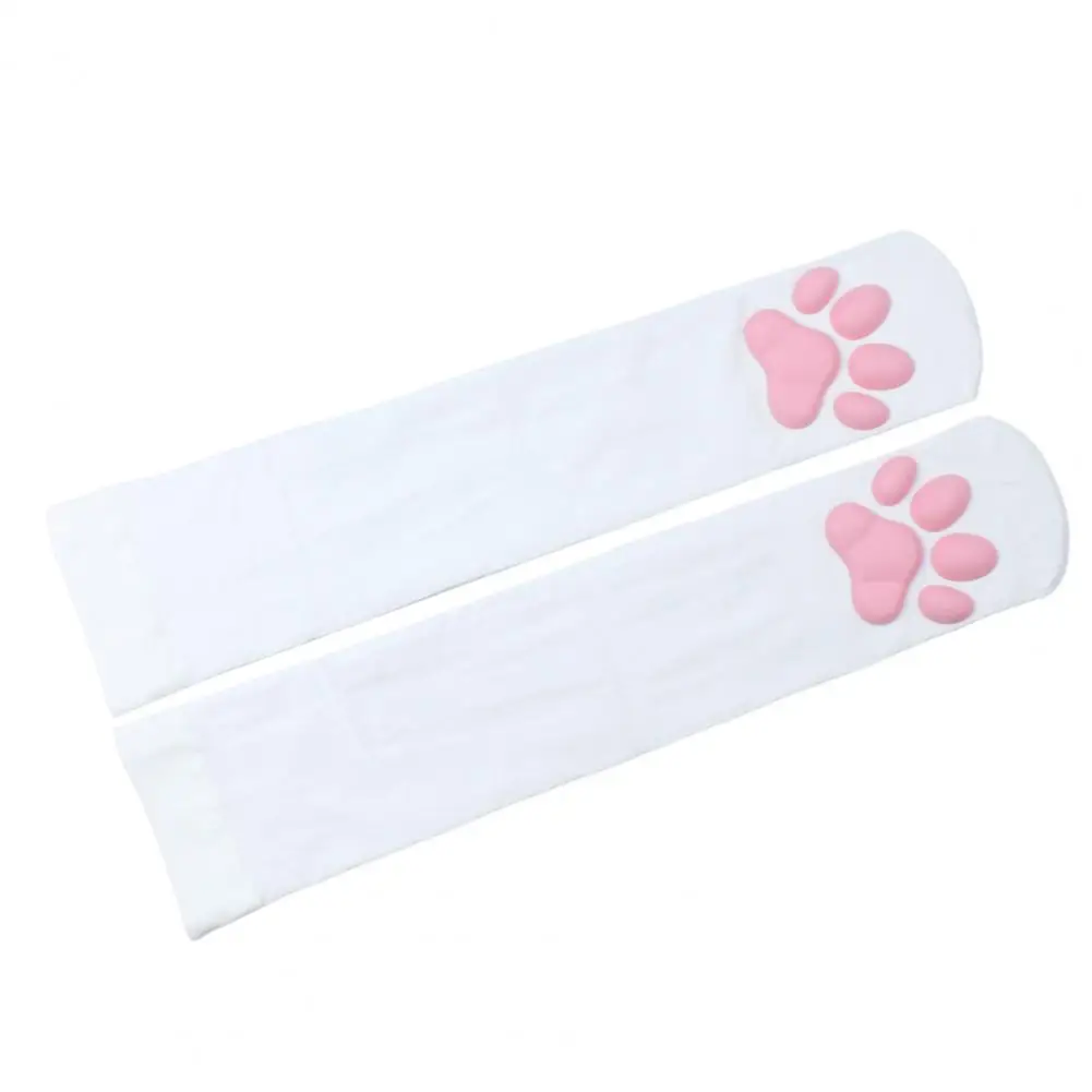 

Cat Paw Pad Sock Pink Cute Lolita Thigh High Socks For Adult Women Cosplay 3D Kitten Claw Stockings