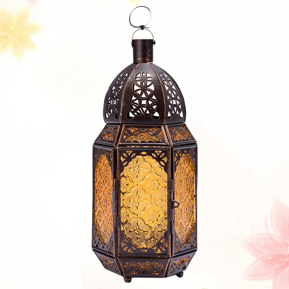 Retro Hanging Lamp Iron Ceiling Light Moroccan Hollow Design Decorative Chandelier for Bedroom Dining Room Cafe Corridor Balcony
