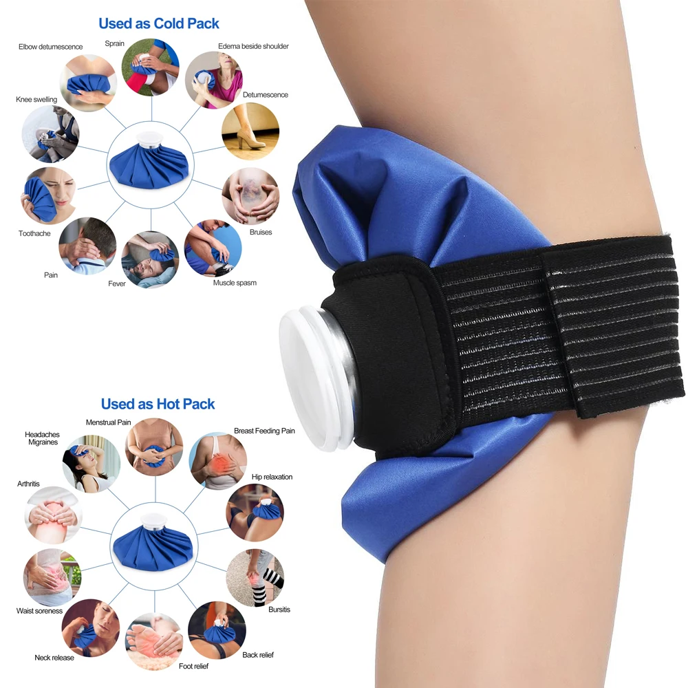 Sports Injury Ice Bag Fixed Belt Therapy Pack Muscle Ache Relief Pain Reusable Ice Bag Pack Hot and Cold Compress Pain Relief