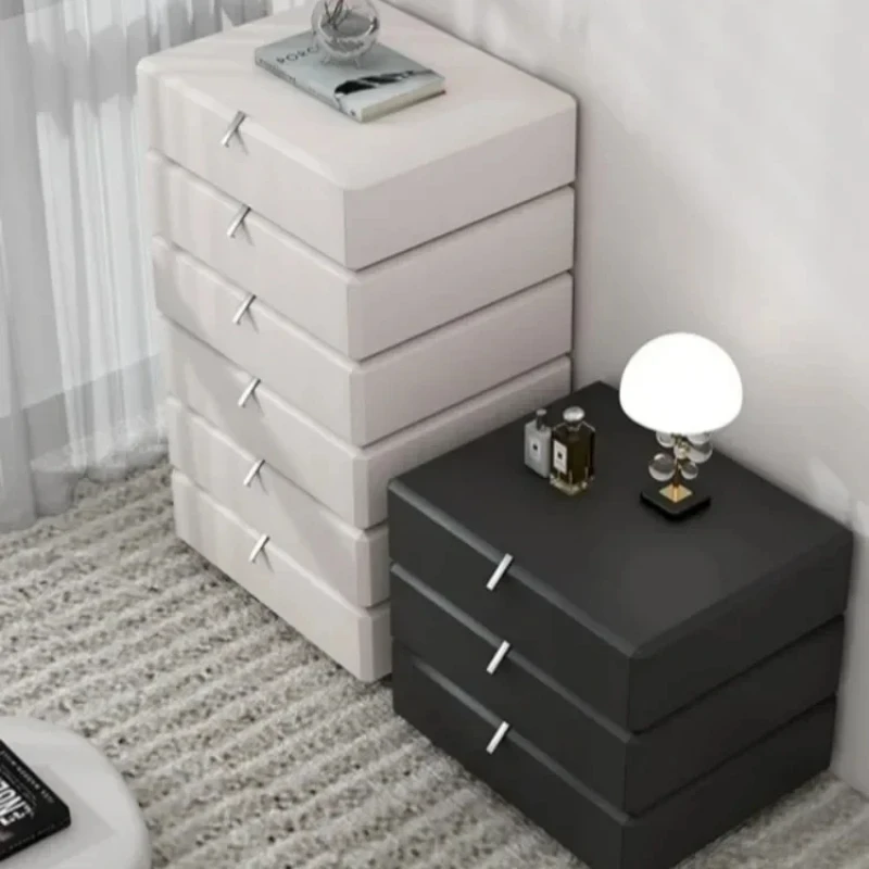 Rotary Minimalist Modern Luxury Bedroom Bedside Table Small Cabinet Italian Design Nightstands Mesa De Cabeceira Furniture Home