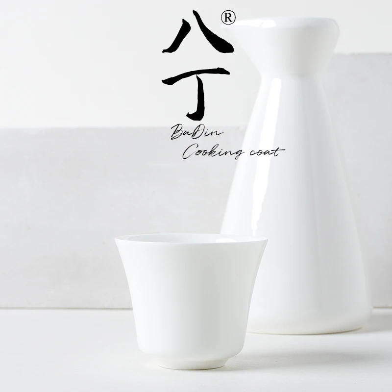 Chinese Style Pure White Bone China Open-Top Tea Cup Small Drinking Cup for Brewing Tea And Japanese Clear Rice Wine