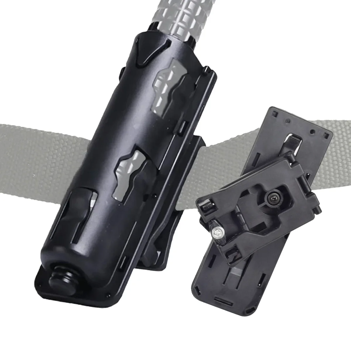 

Tactical 360 Degree Rotating Baton Stand Waist Carry Holster Plastic Outdoor Hunting Pouch Flashlight Portable Torch Accessories