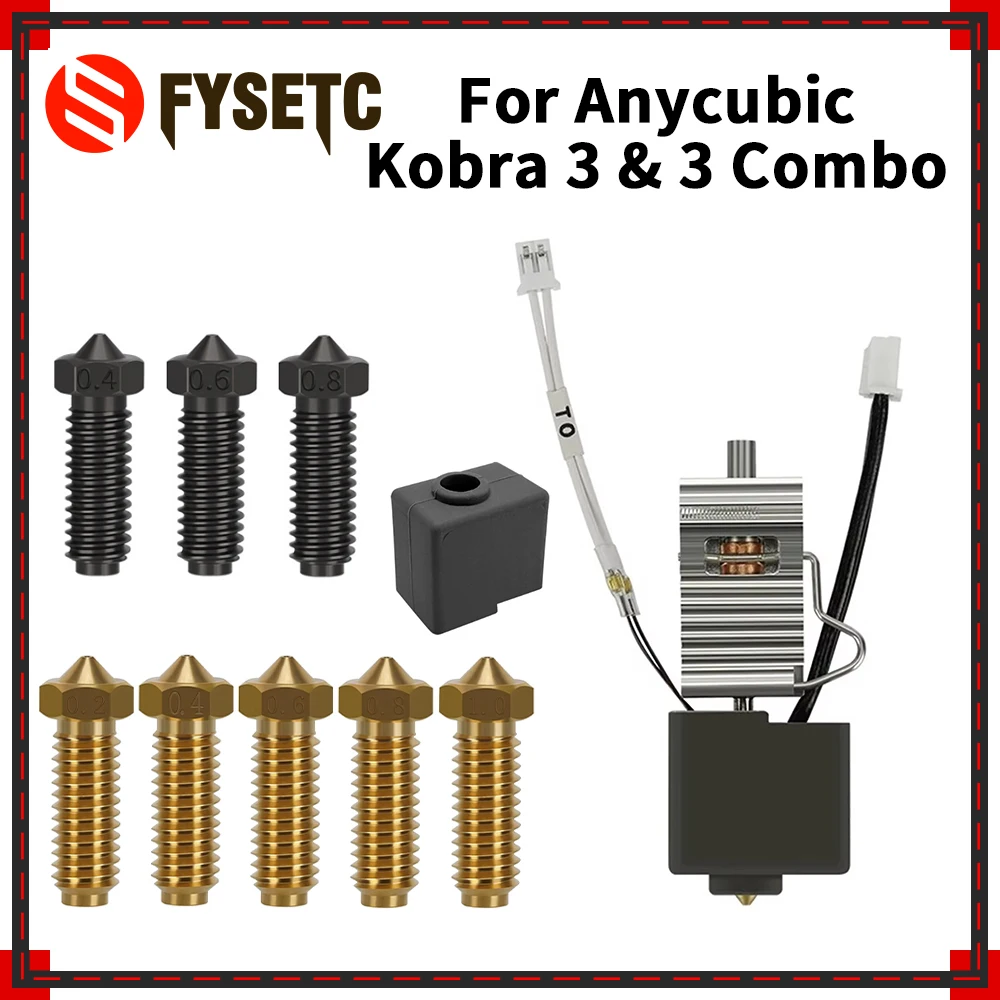 For Kobra 3/Kobra3 Combo Hotend with Heatbreak Thermistor Nozzle Throat Block Print Head Hot End Heater 3D Printer Accessories