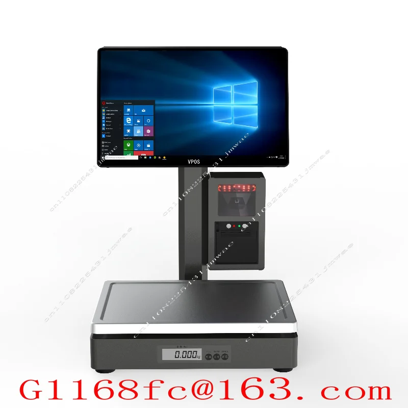 Android Windows 10 POS System, Integrated POS System with Scanner, Inventory and Cash Register, Used for Grocery Store Scales