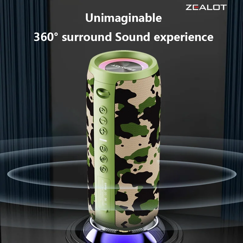 ZEALOT S51 Pro 40W Wireless Speakers, Outdoor Portable Subwoofer