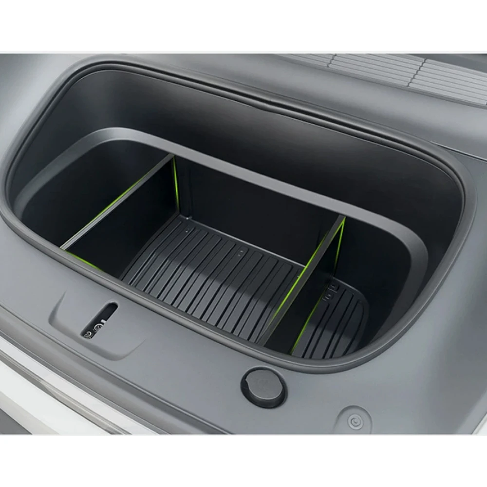 

TPE Front Trunk For Tesla 2025 Model Y Juniper Frunk Divider Custom Fit Organizer Tray Removable Storage Partition Non-Slip