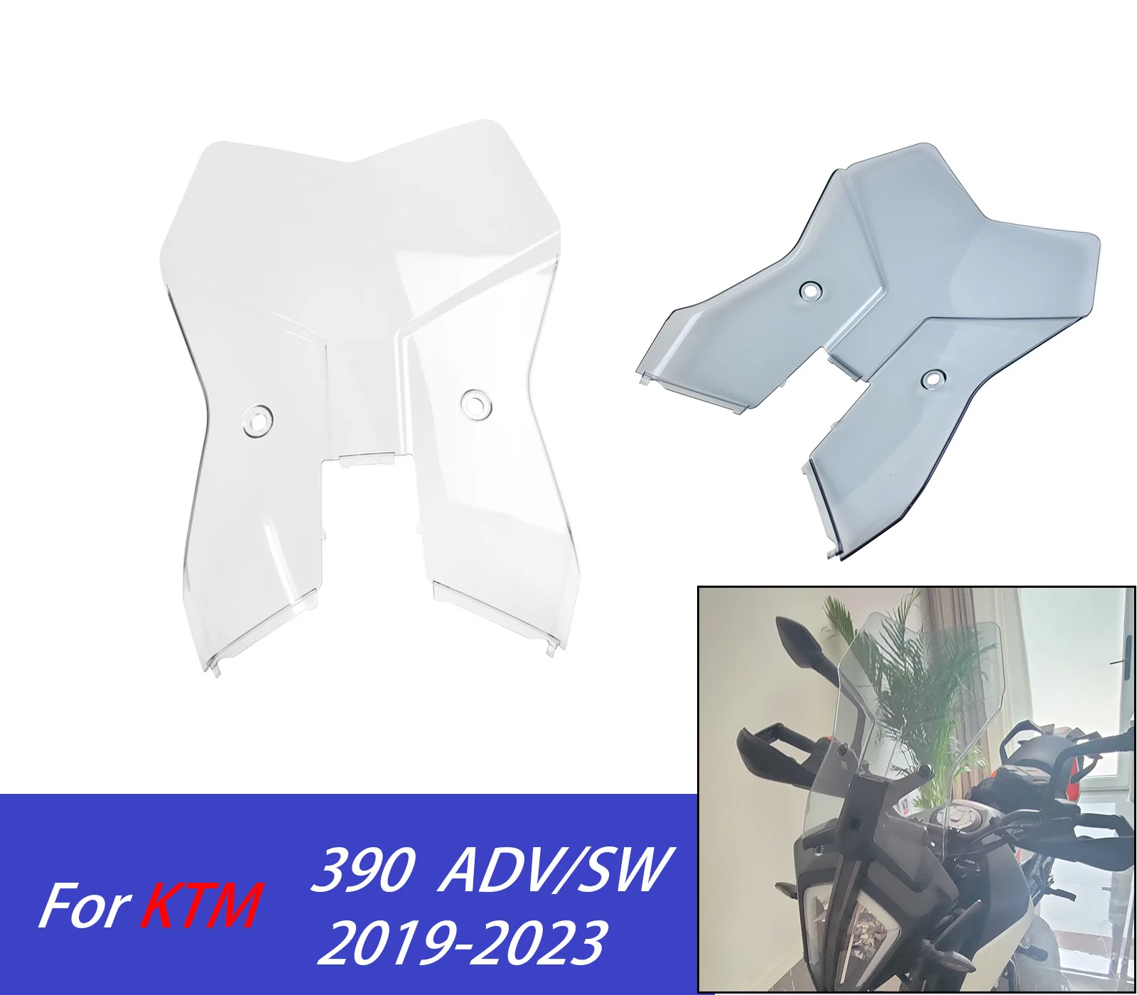 

For 390 Adventure Adv SW Windshield Windscreen For KTM 390Adv 2019-2023 2022 Motorcycle Air Wind Deflectors Front Screen Shield
