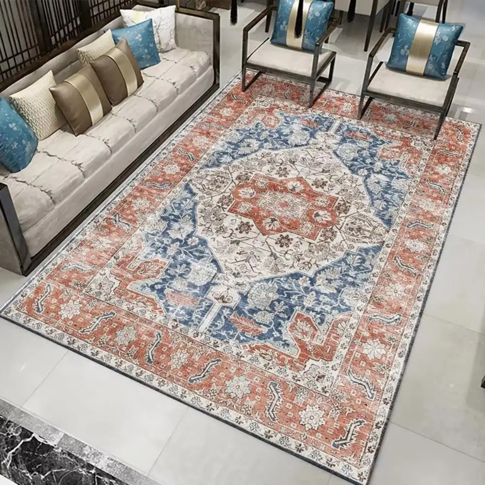 VIKAMA Nordic Large Carpet Living Room Retro Style Bedroom Floor Mat Moroccan Home Decor Sofa Tea Table Large Area Carpet
