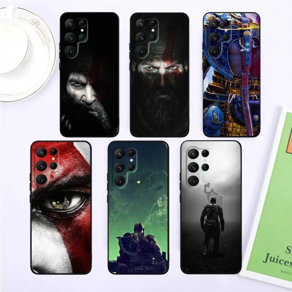 

Kratos God Of War Capinha Phone Case For Samsung S25,S24,S23,22,21,Ultra,Pro,S10,S30Plus,20lite Black Cover