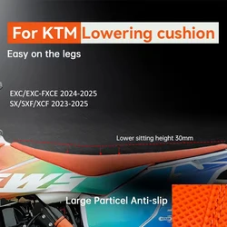 Motocross Bench Seat 30mm Lower Than Original For KTM EXC EXCF SX SXF XC XCF XCW XCFW 125-500 2023 2024 Enduro Motorcycle 250