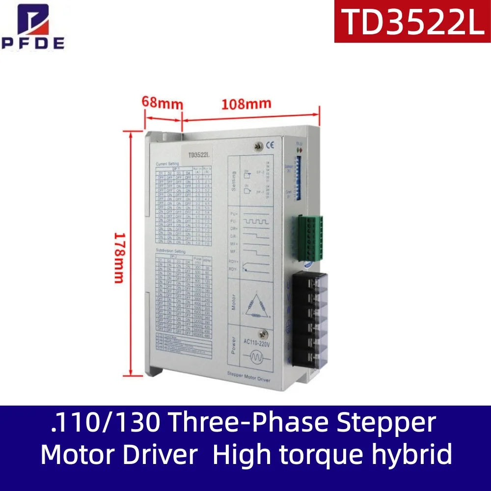 .110/130 Three-Phase Stepper Motor Driver  TD3922T High torque hybrid