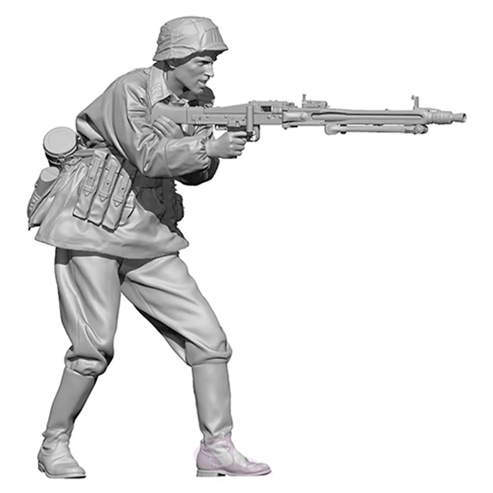 Figurine Soldat Allemand WWII 1:35 – Résine – 4 Personnages – Maquette à Monter Et Peindre – Dès 14 Ans