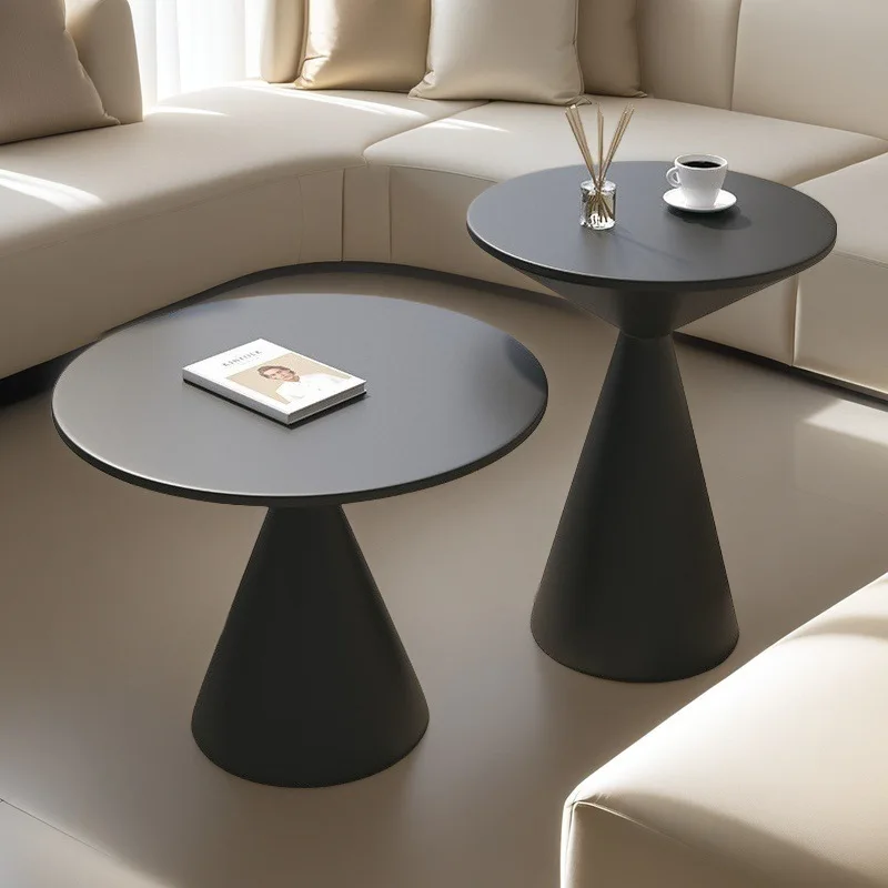 Modern Minimalist Coffee Table Set for Small Living Room Small Sofa Side Table Simple Ironwork Coffee Table.