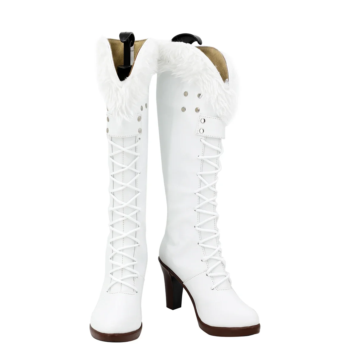 Anime One Piece Nico Robin Cosplay Boots White Shoes High Heel Custom Made