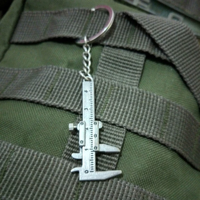 Creative Vernier Caliper Keychain for Man Woman Accessories Christmas Gift Portable Gadget Key Chains Metal Durable Portable