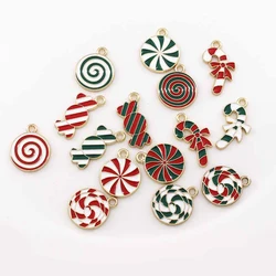 XIYAWANG 10Pcs Christmas Tree Decoration Christmas Candy Cane Lollipops Red and White Candy Pendants Home Decor New Year Navidad