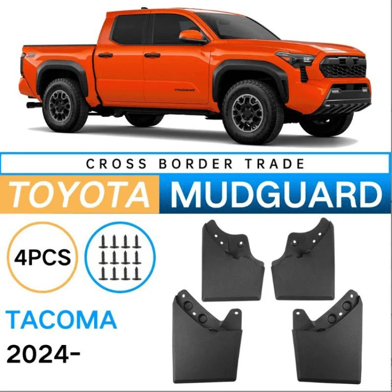 

4PCS Front Rear Mud Flaps Splash Guards For Toyota Tacoma 2024-2025 Car Mud Flaps Waterproof Prevent Fender Trim Accessories