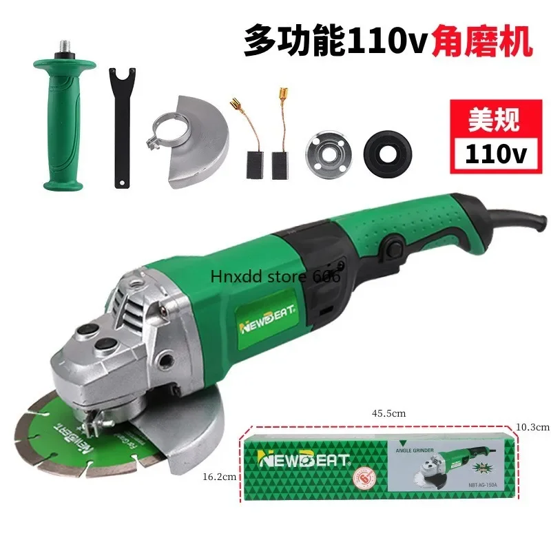 110V Multifunctional Angle Grinder Grinding Polishing Cutting Machine Grinding Wheels Power Tools