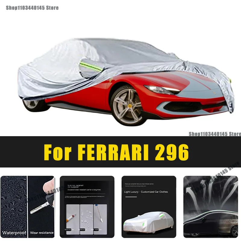 

Full Car Covers Outdoor Sun UV Protection Dust Rain Snow Oxford cover Protective For FERRARI 296 Accessories