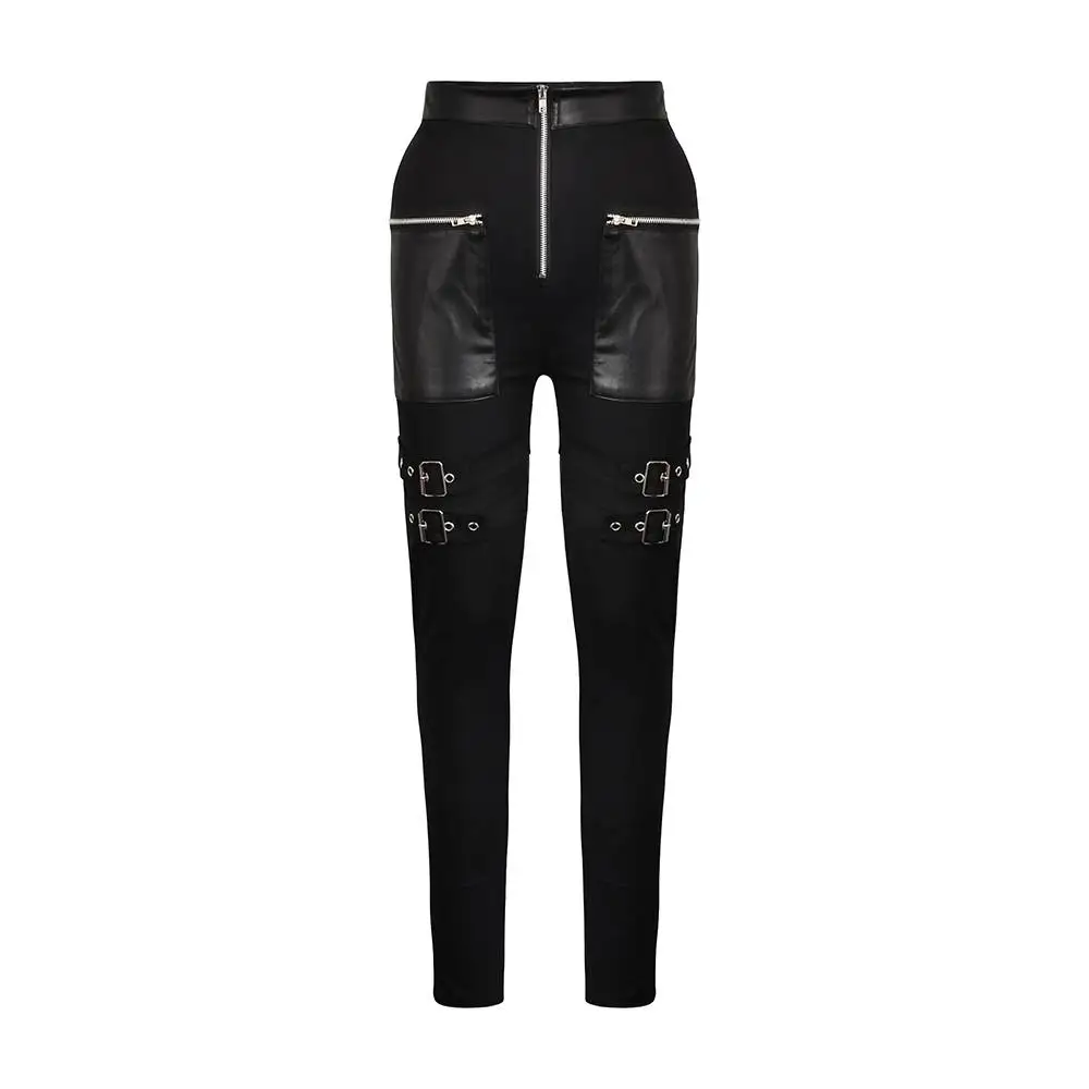 Gothic Locomotive Pants for Women 2023 High Waist Legging Autumn High Street Streetwear Long Trousers Female Y2K Clothes