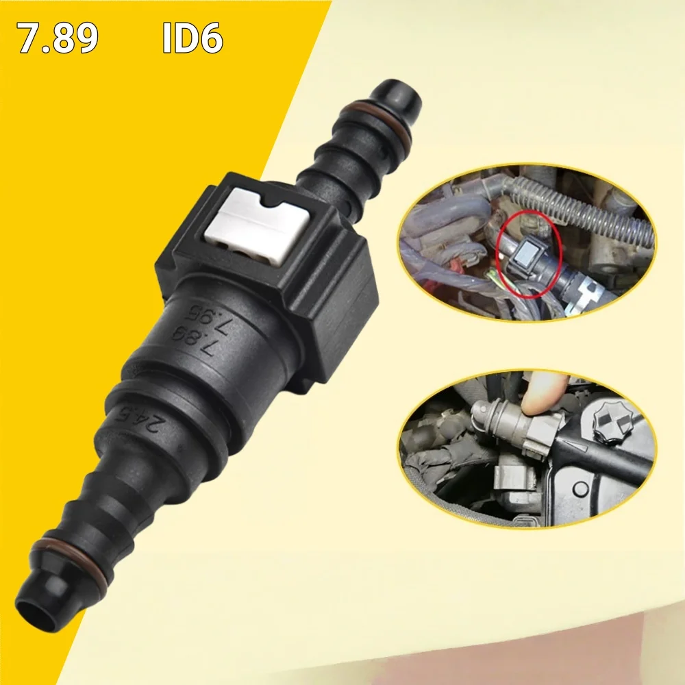 Quick Release Fuel Line Connector 7.89mm ID6 Automotive Hose Joint Male Female for Gas Diesel