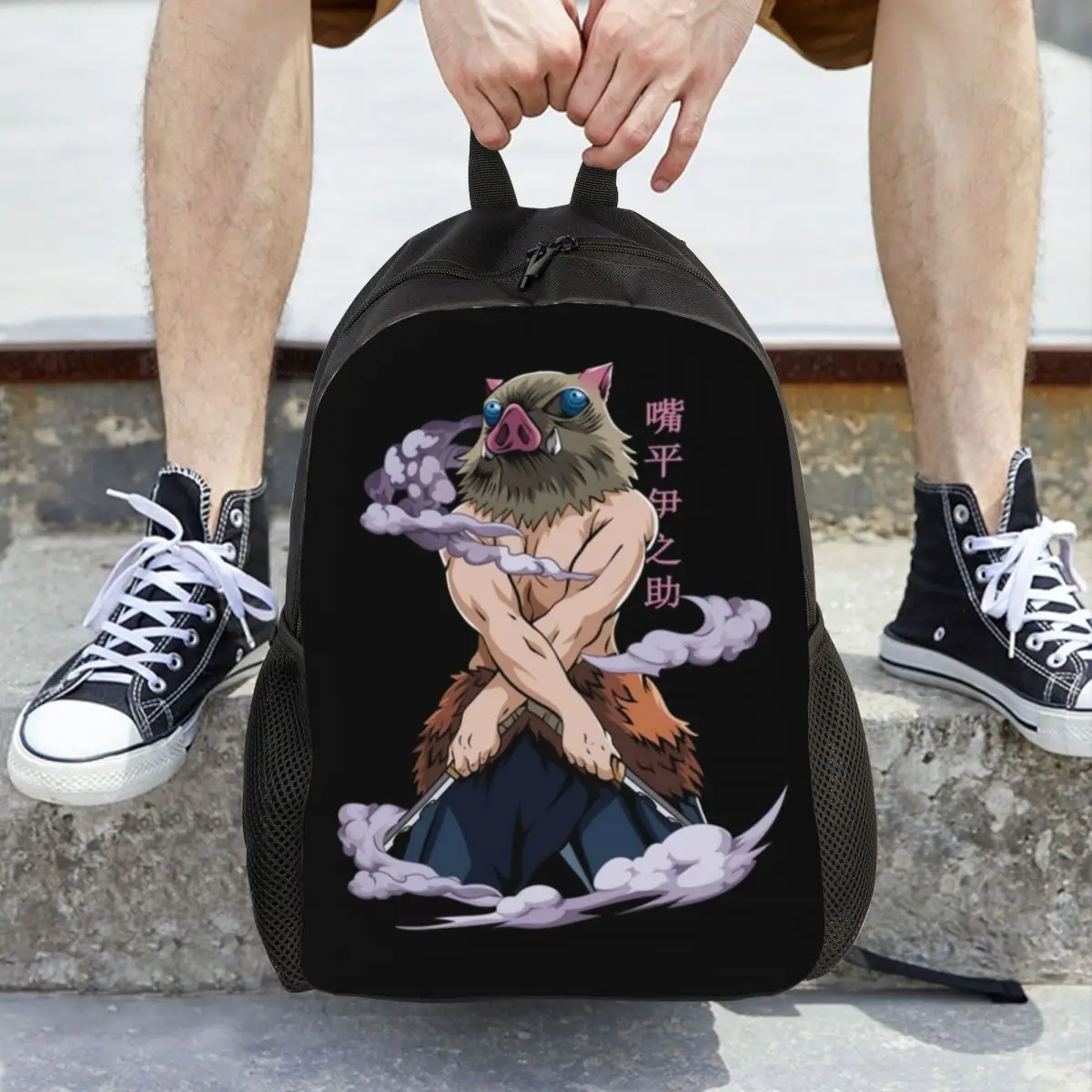 Inosuke Anime Slayer Demon Slayer Backpack Hot Sale Daypack Large Capacity BookBag School Bag Shoulder Bags for Men Women