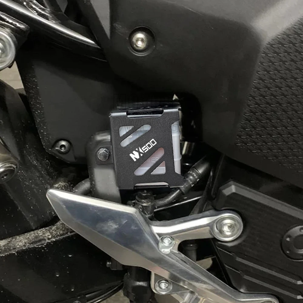 

FOR HONDA NX 400 500 NX400 NX500 2024 2025 2026 Motorcycle Accessories CNC Aluminium Rear Fluid Reservoir Guard Protector Cover