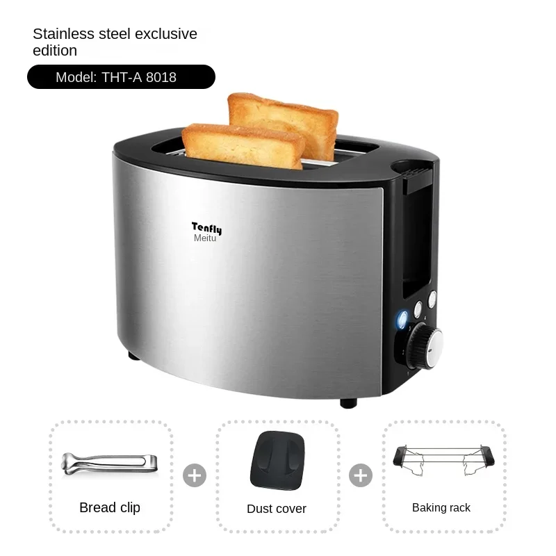 220V Tenfly Stainless Steel Toaster - The Ultimate Breakfast Maker for the Entire Family Get Your Mornings Started