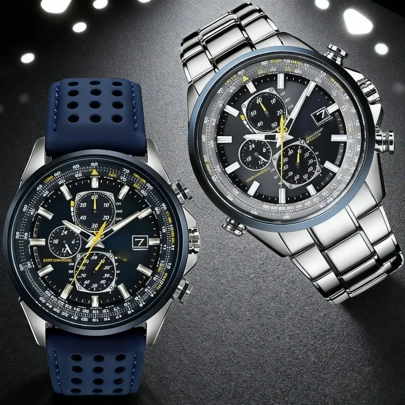 High Quality Men's Quartz Watch Luxury Trend Luminous Multi-Function Chrono Stainless Automatic Watch Father's Day Gifts for Men