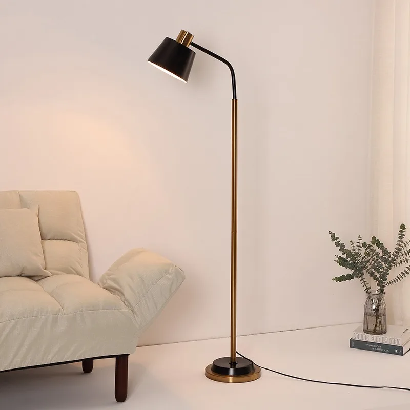 Modern minimalist floor lamp American style bedroom living room bedside lamp personalized home work eye protection ultra-thin