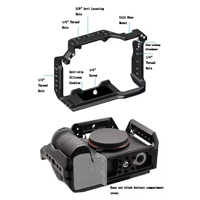 소니 A9III A1 II 카메라 케이지, 마이크로 싱글 사진 풀 케이지, SLR 카메라 사진 확장 Frame-AD03