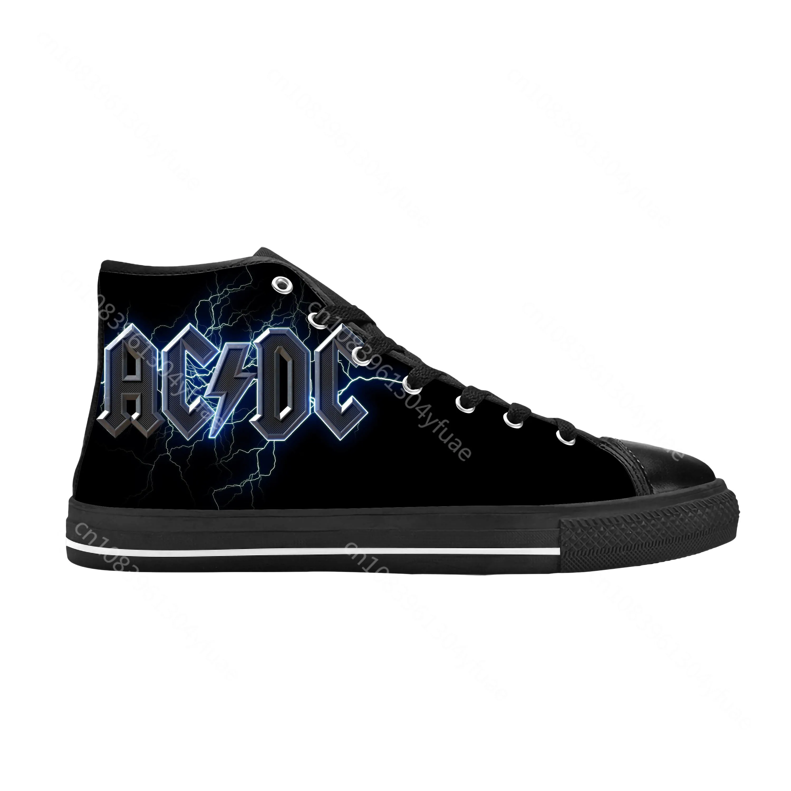 Hot Dcs Hard Blues Heavy Metal Rock Band Ac Acdcs scarpe di stoffa Casual High Top confortevole traspirante stampa 3D uomo donna