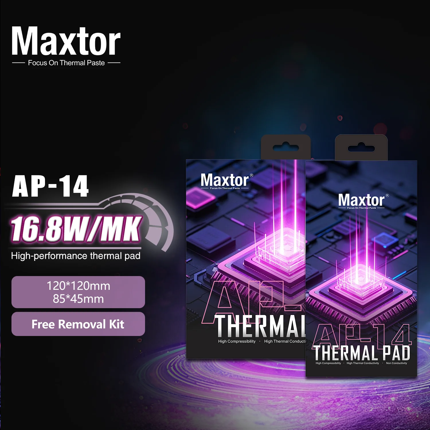 

Термопрокладка Maxtor 16,8 Вт/мк, силиконовая прокладка с рассеиванием тепла, процессор/графический процессор, видеокарта, термопрокладка с водяным охлаждением, материнская плата