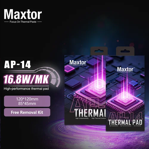 Almohadilla térmica Maxtor 16,8 W/mk disipación de calor almohadilla de silicona CPU/GPU tarjeta gráfica refrigeración por agua almohadilla térmica placa base