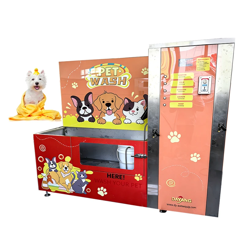 Giant Breed Automatic Dog Wash Station Walk in Self Serve Tub with Ramp Lifting System for Large Dogs Stainless Steel