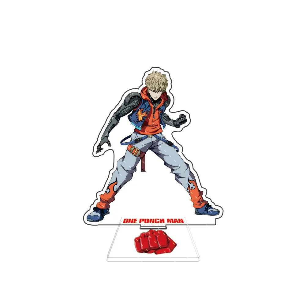 One Punch Man Anime  Figure Saitama Genos Tatsumaki Garou 15cm Acrylic Stand Model Plate Desk Decor Fans Gift