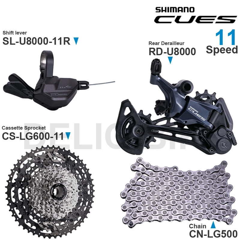 SHIMANO CUES 11 Speed Groupset SL-U8000-11R RD-U8000 CS-LG600-11 CS-LG700-11 50T CN-LG500 Original Parts