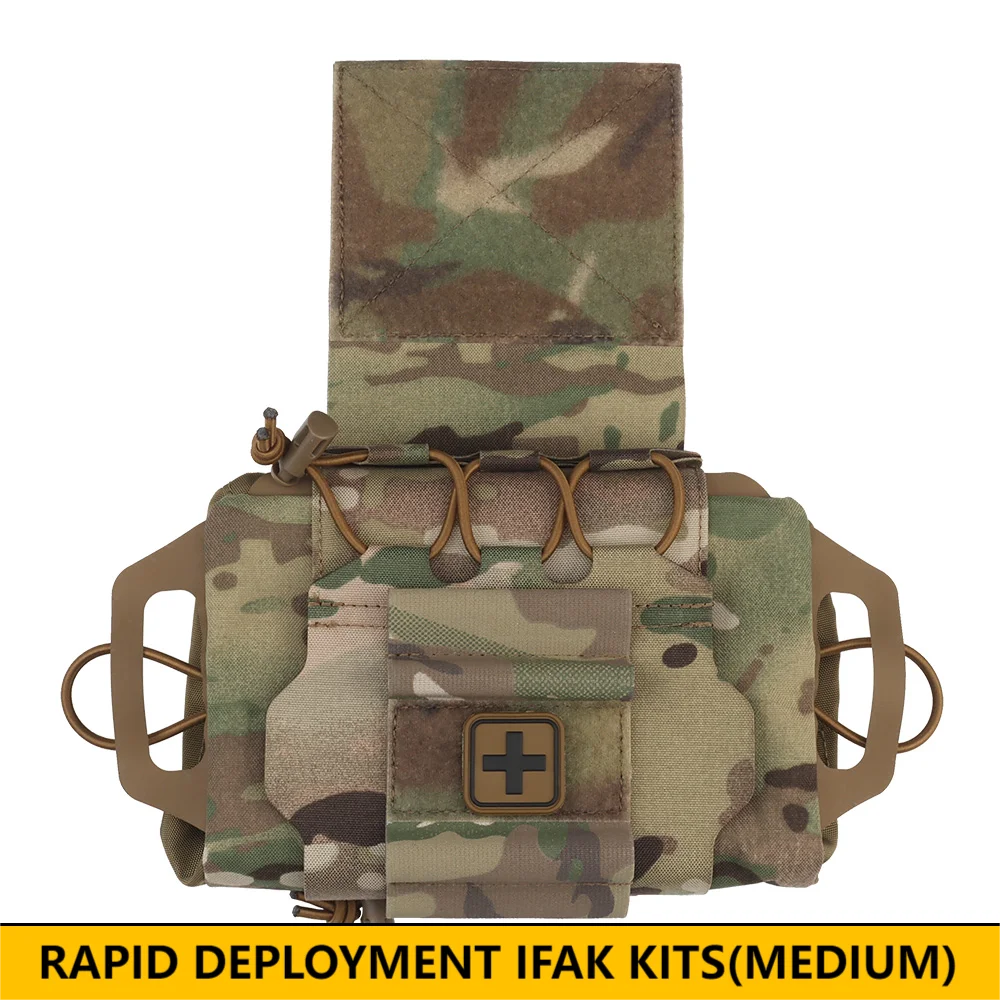 

Tactical Molle Medical Pouch IFAK Kits Rapid Deployment First-aid Kit Medium Outdoor Hunting Military Emergency Survival Bag