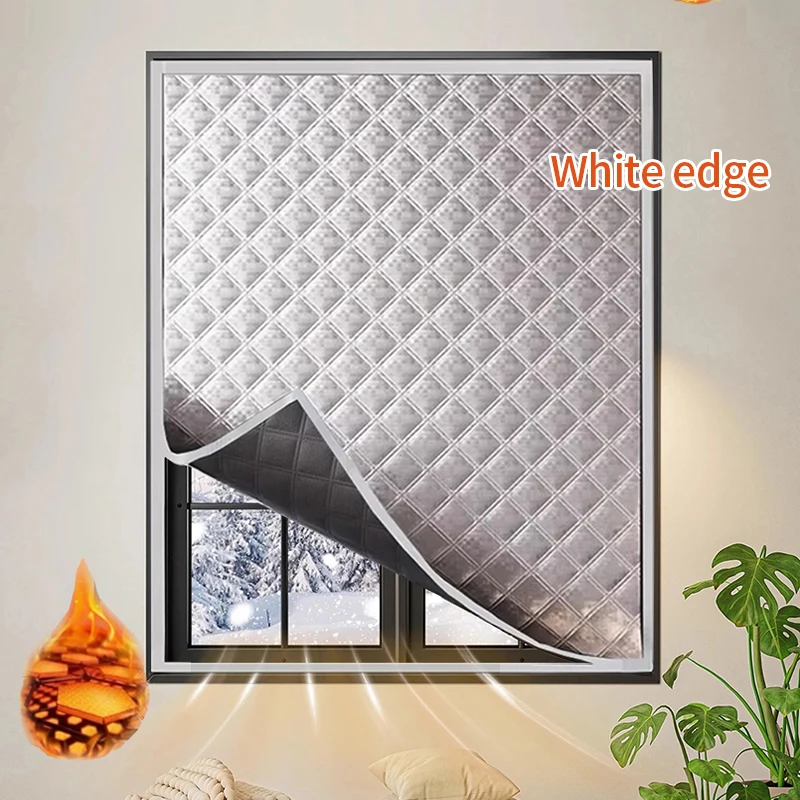 White，Window insulation Warm curtains,heat-insulating，windproof sealed windows,sun shading,sound insulation Prevent mosquitoes