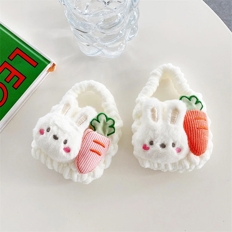 Plush Knitting Carrot Rabbit Bag Shell for AirPods 1 2 3 Pro Earphone Case for Airpods Soft Fluffy Bluetooth Charging Box Cover