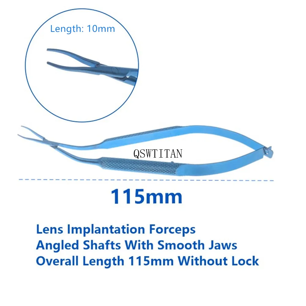 Ophthalmic Implantation Forceps Titanium Lens Holding Forceps Intraocular Lens Eye Surgical Instrument